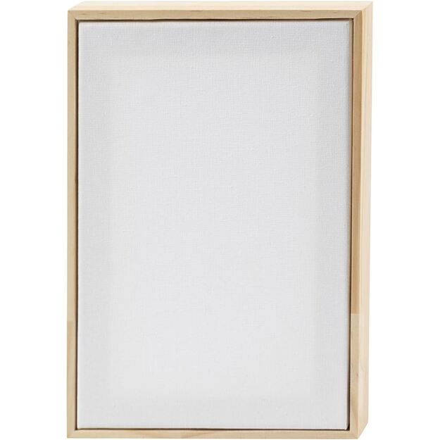 (Bundle) Stretched Canvas with Frame - size 15,8x23,8 cm - 280 g - white (25732)