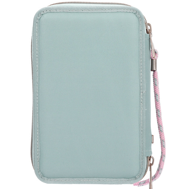Miss Melody - Triple Pencil Case With Horse Head Application - Sage Green