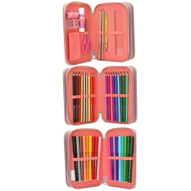 TOPModel - Triple Pencil Case GIRL POWER - Beige (413282)