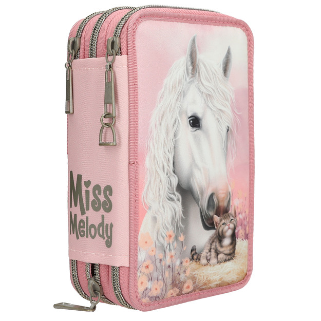 Miss Melody - Triple Pencil Case TRUE FRIENDS - Rose