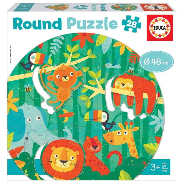 Educa - Round Puzzle, The Jungle (80-18906)