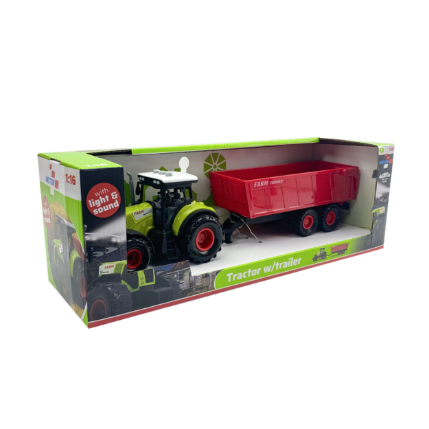 Impulse Toys - Tractor with trailer, light and sound 1:16
