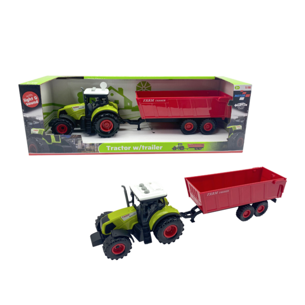 Impulse Toys - Tractor with trailer, light and sound 1:16