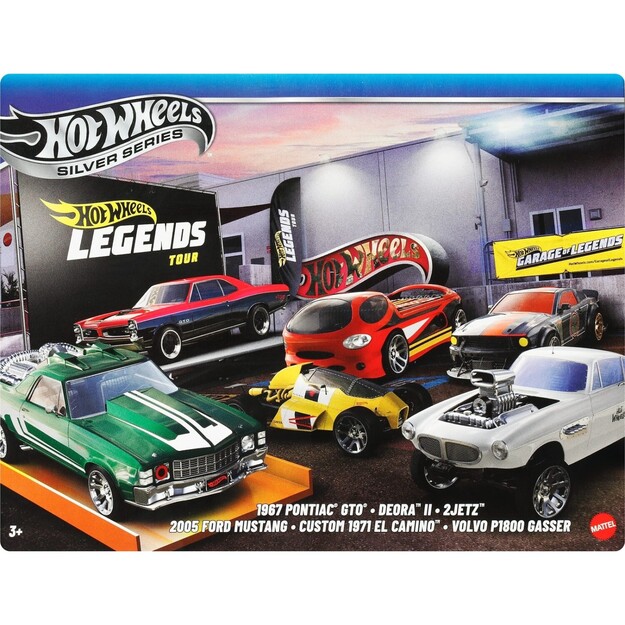 Hot Wheels - Die-cast Toy Cars & Trucks, Set of 6 HW Legends Vehicles (JBY78)