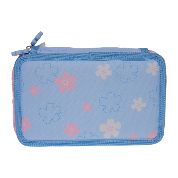 Stor - Stitch Filled Double Pencil Case - 19.5 x 12.5 x 5 cm
