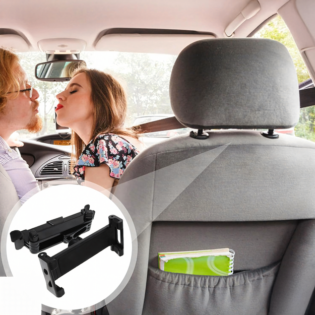 360° automobilio galvos atramos laikiklis planšetiniam kompiuteriui, telefonui, planšetiniam kompiuteriui