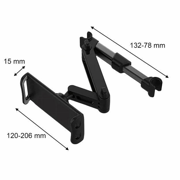 360° automobilio galvos atramos laikiklis planšetiniam kompiuteriui, telefonui, planšetiniam kompiuteriui