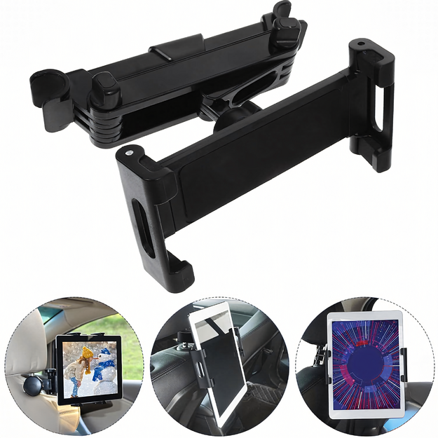 360° automobilio galvos atramos laikiklis planšetiniam kompiuteriui, telefonui, planšetiniam kompiuteriui