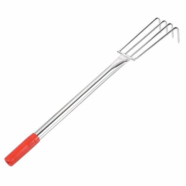 Sodo grėblys su metaliniais nagais grėbimui ir atlaisvinimui, 4 dantukai, 56 cm