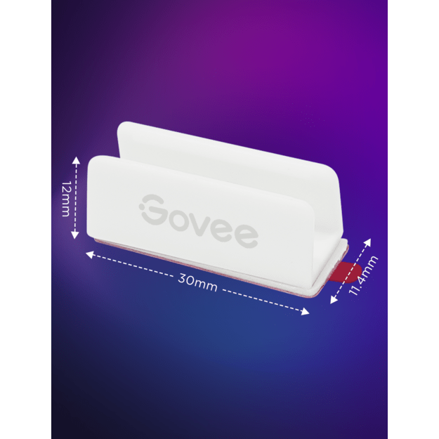 Govee - Neon Rope Light 2 Bracket, White – 20-Piece Pack for H61D5301 and H61D3301 3