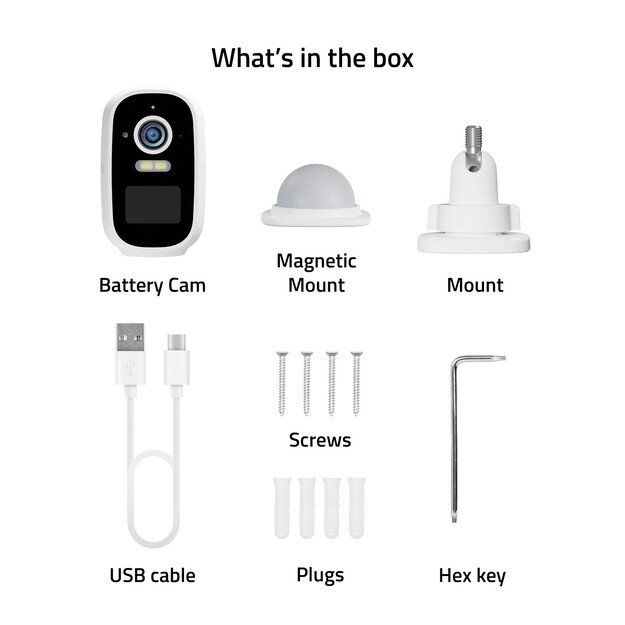 Hombli - Smart Battery Cam, White