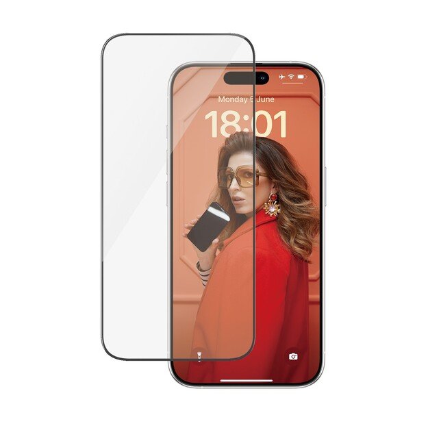 PanzerGlass - Screen Protector iPhone 15 Pro - Ultra-Wide Fit w. EasyAligner