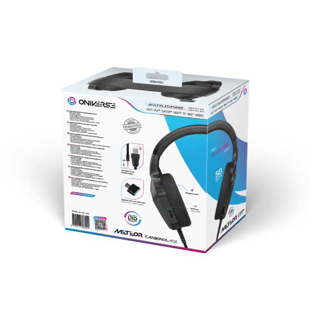 Oniverse Gaming Headset Meteor - Carbon Black 6