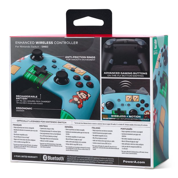 PowerA Enhanced Wireless Controller for Nintendo Switch - SMB3 1