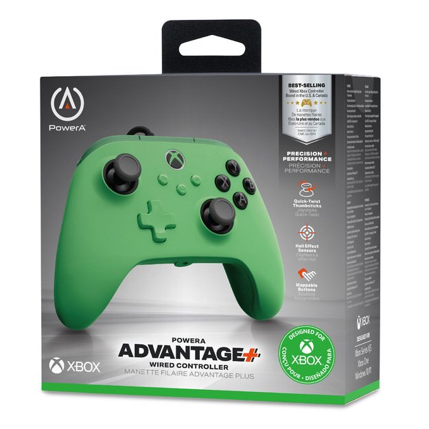 PowerA - Advantage Plus Wired Controller - Green Meadow - Green/Black 3