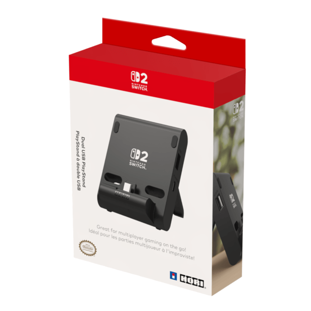 HORI - Dual USB PlayStand for Nintendo Switch 2 - Dark Grey 3