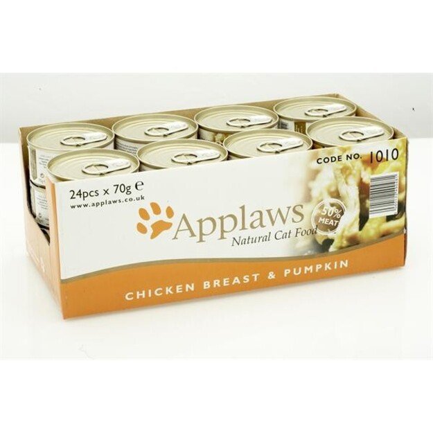 Applaws - 24 x Wet Cat Food 70 g - Chicken & Pumpkin