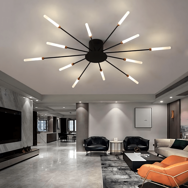 Lampa Sufitowa Led Żyrandol Fajerwerki Nowoczesna do Salonu Jadalni 12W 9