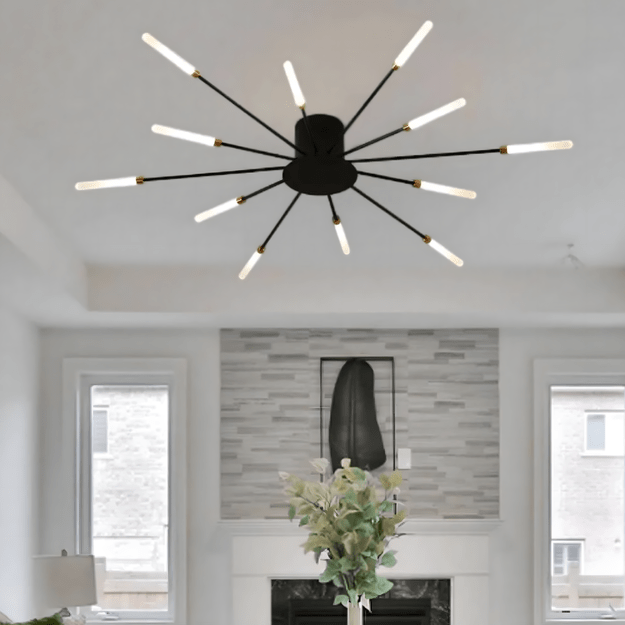 Lampa Sufitowa Led Żyrandol Fajerwerki Nowoczesna do Salonu Jadalni 12W 14