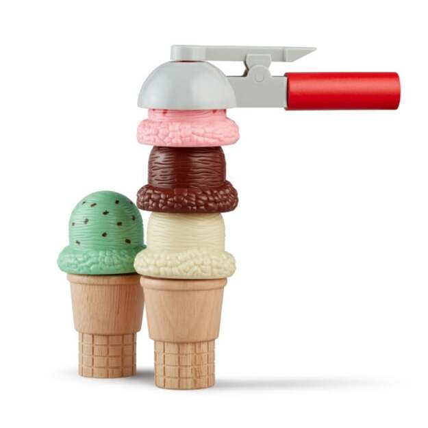 Melissa and Doug - Scoop & Stack Ice Cream Cone Playset - (4087) 4