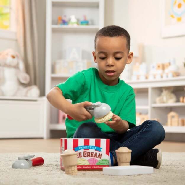 Melissa and Doug - Scoop & Stack Ice Cream Cone Playset - (4087) 9
