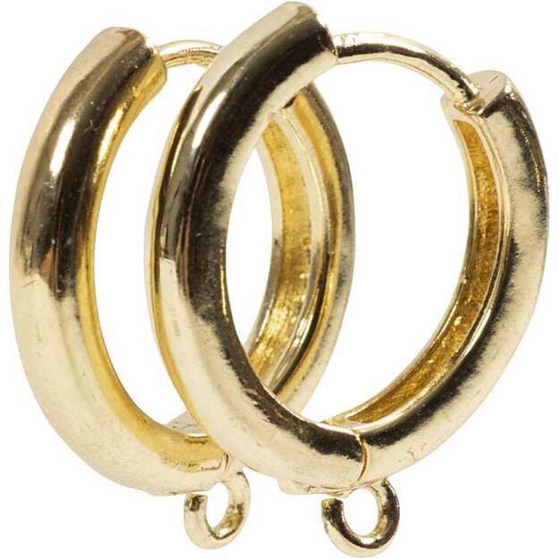 Creativ - Eye hoop earrings - Gold-plated - 15 mm (603261) 3