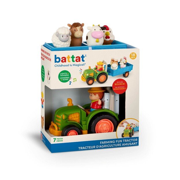Battat - Tractor with animals and light/sound (714658) 5