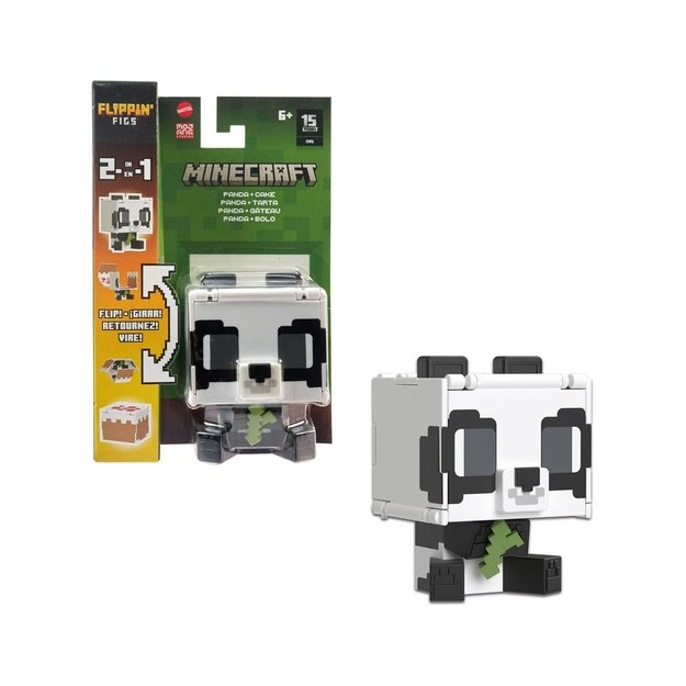 Minecraft - Mob Head Minis Flipping Figs - Panda & Cake 1