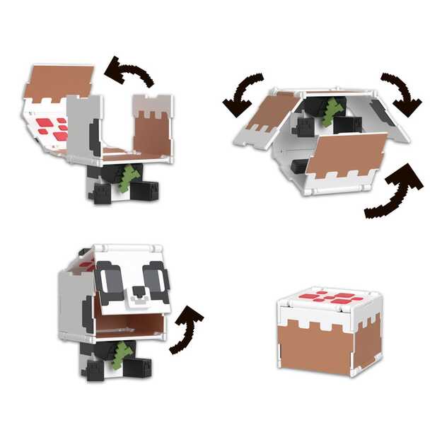Minecraft - Mob Head Minis Flipping Figs - Panda & Cake 3