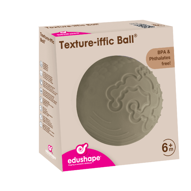 Edushape - Sensory bouncy ball - Beige/Olive with structure - Without air (E705353dbe)