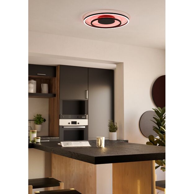 EGLO - Calagrano-Z Ceiling Lamp – Black – Ø45 cm – RGB + TW – Zigbee & Bluetooth 6