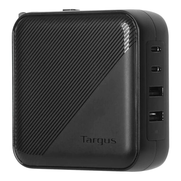 Targus - PowerElite Universal 100 W 4- Port GaN Wall-Charger - with Travel Adapters