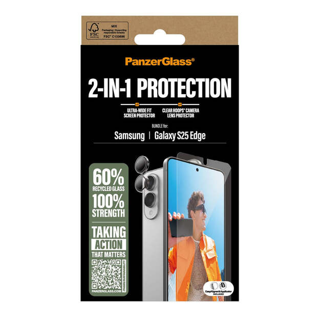PanzerGlass - 2-in-1 Pack Samsung S25 Edge 1