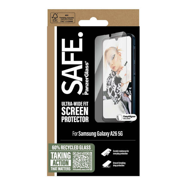PanzerGlass - SAFE Screen Protector Galaxy new A26 5G UWF w. Aligner 2