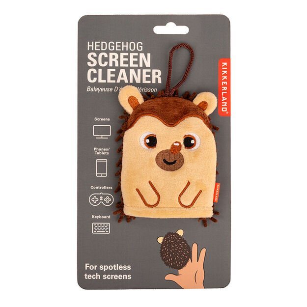 Kikkerland - Hedgehog Screen Cleaner - 8.25 cm x 9.5 cm x 1.5 cm 1