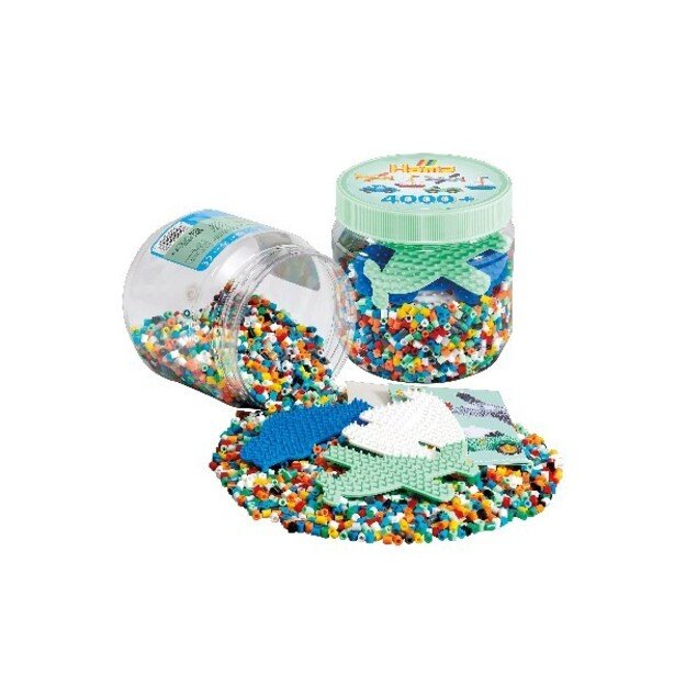 Hama - Midi Beads 4000pcs + 3 Assorted Pegboards - (382053)