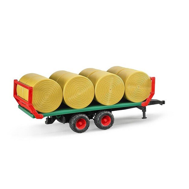Bruder - Bale Transport Trailer with 8 round bales (02220)