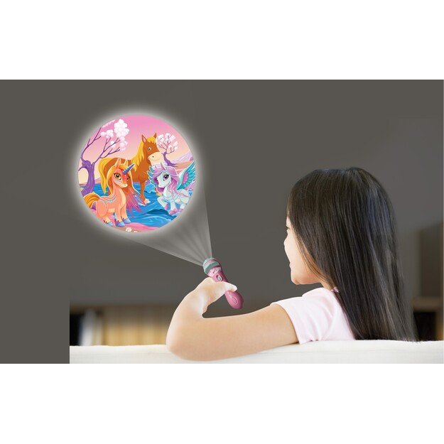 Lexibook - Unicorn Stories Projector and Torch Light - (LTC050UNI)