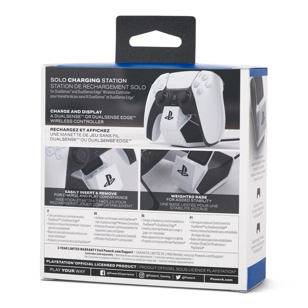 PowerA Solo chargingstation for PS5 DualSense Wireless Controller - White (Playstation 5)