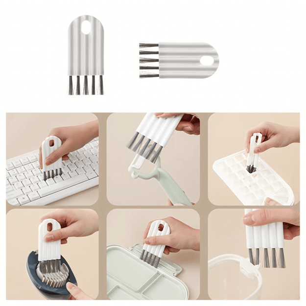 Daugiafunkcinis plyšių valymo šepetys grioveliams ir kampams valyti