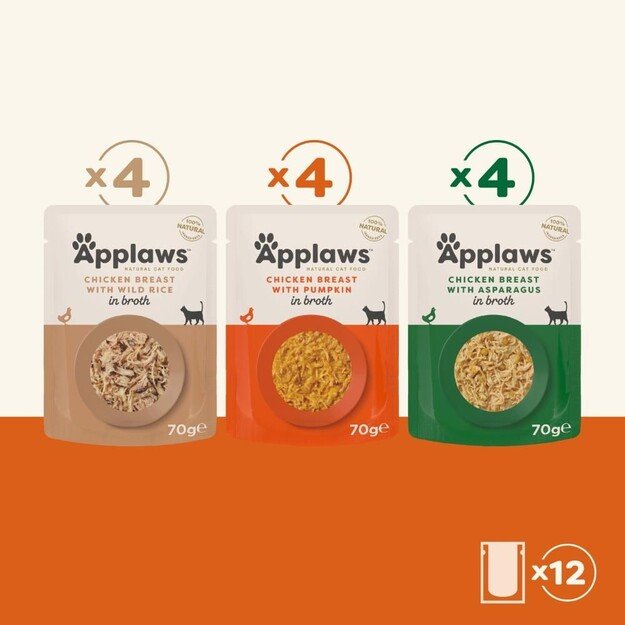 Applaws - Multipack Chicken Broth Medley - 12x70g