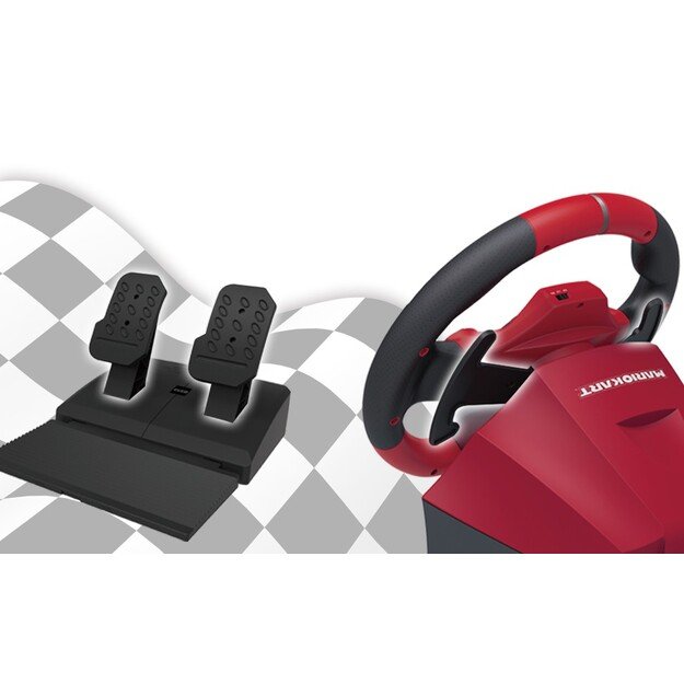 HORI - Mario Kart Racing Wheel Pro Deluxe + 7-Speed Racing Shifter Bundle For PC (Windows 11/10)