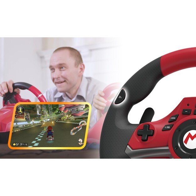 HORI - Mario Kart Racing Wheel Pro Deluxe + 7-Speed Racing Shifter Bundle For PC (Windows 11/10)