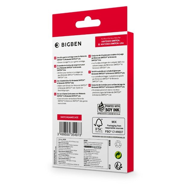 Bigben Game Case Set Black 6 Pieces