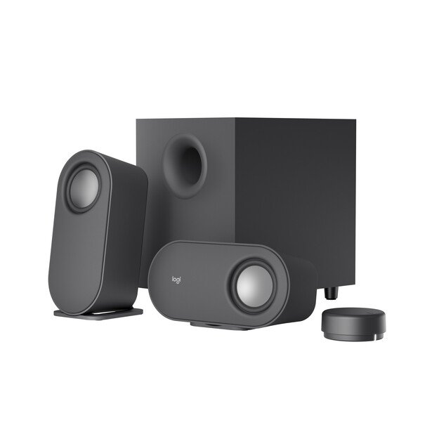 Logitech - Z407 Computer Speakers with Subwoofer and Bluetooth Connection - Graphite