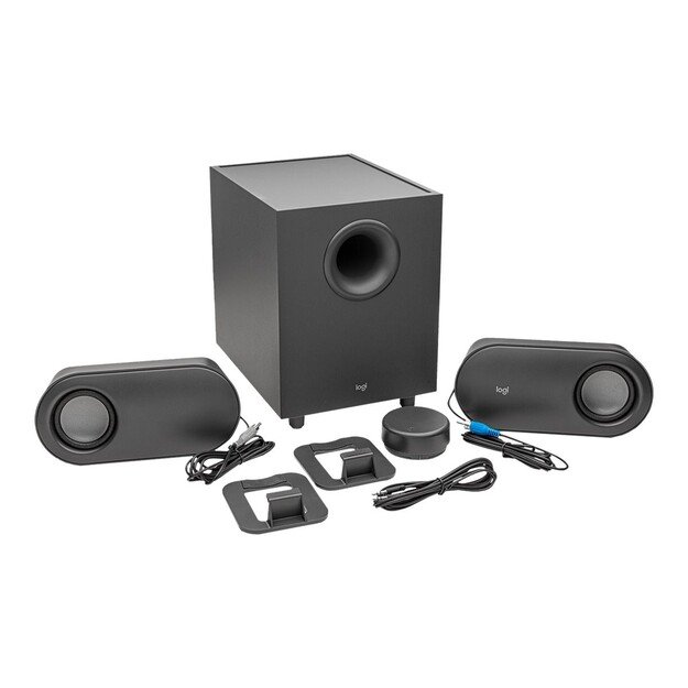 Logitech - Z407 Computer Speakers with Subwoofer and Bluetooth Connection - Graphite
