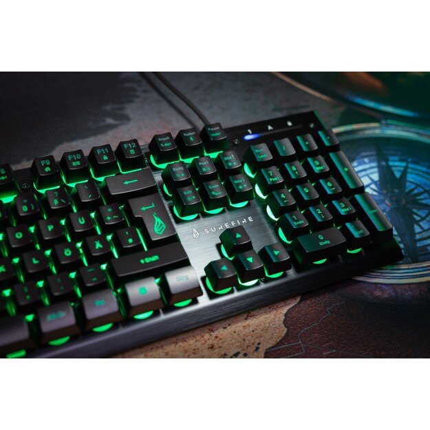 SUREFIRE - KingPin X2 Metal Gaming RGB Keyboard QWERTY Nordic