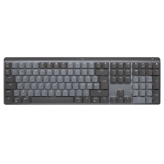 Logitech - MX Mechanical Wireless Illuminated Keyboard - Nordic - Lineair Switch