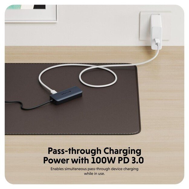 Hyper - HyperDrive EcoSmart Gen.2 Universal USB-C 4-in-1 Hub w 100 W PD Power Pass-thru