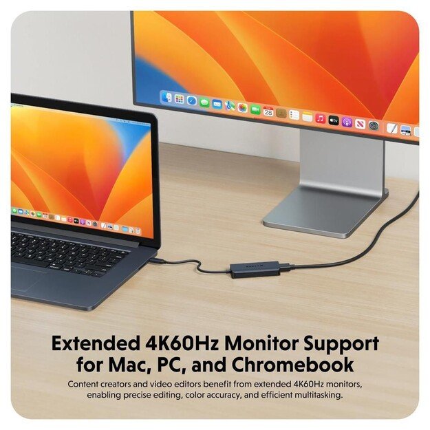 Hyper - HyperDrive EcoSmart Gen.2 Universal USB-C 4-in-1 Hub w 100 W PD Power Pass-thru